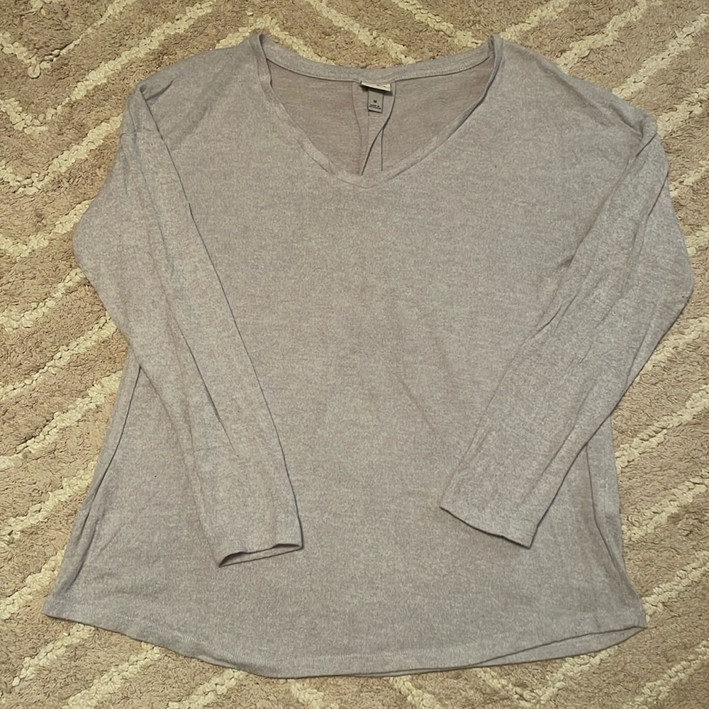 A New Day Lavender Purple Lightweight V-Neck Sweater